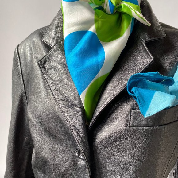 Black Genuine Leather Jacket by Ferrar - sz Med - Picture 8 of 16